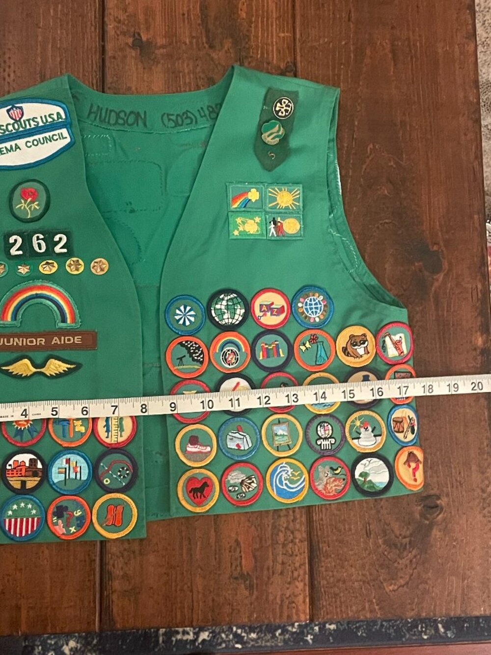 Complete 1990s Girl Scout Junior uniform with skirt - Picture 3 of 16